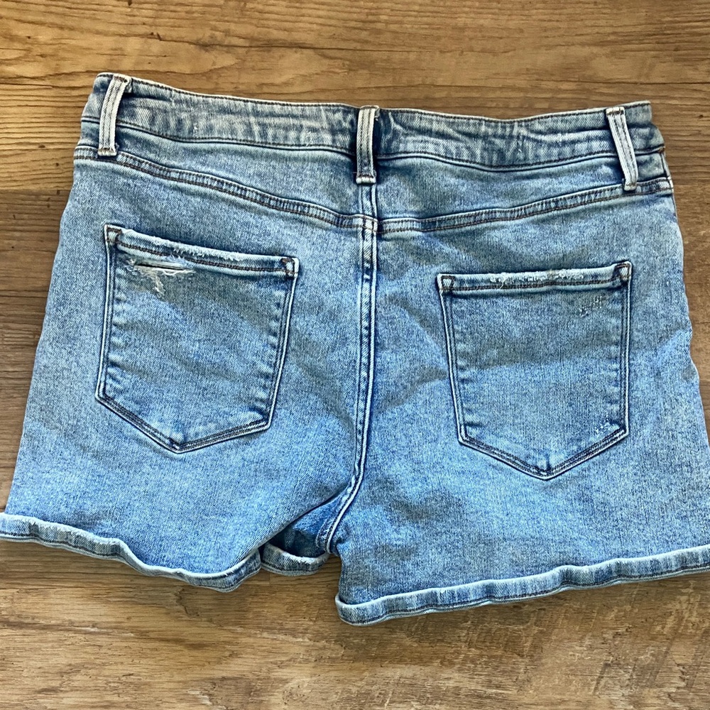 Flying Monkey Light Wash Denim Roll-Hem Shorts image 2